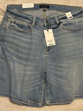 Judy Blue Light Blue Denim Skirt with Front Button